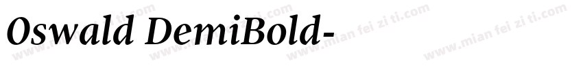 0swald DemiBold字体转换